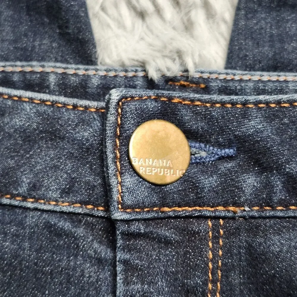 Banana Republic Jeans Womens 26P Dark Wash Skinny Stretch Denim Classic Fit‎
